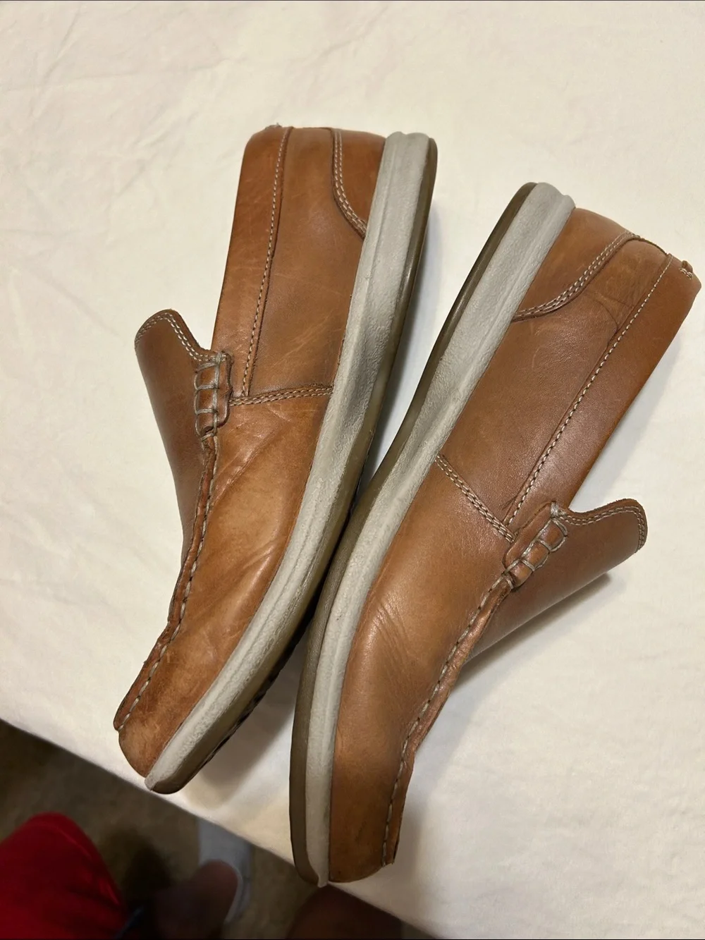 Men's Slip-On Leather Loafers - Brown